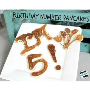 birthday Number Pancakes