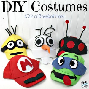 5 DIY costumes out of baseball hats - and a BOO! kit