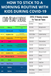how to stick to a schedule for covid-19